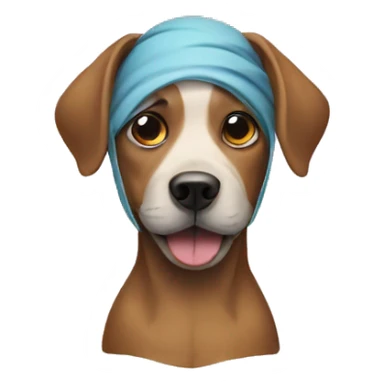 Dog wearing a mask  sticker