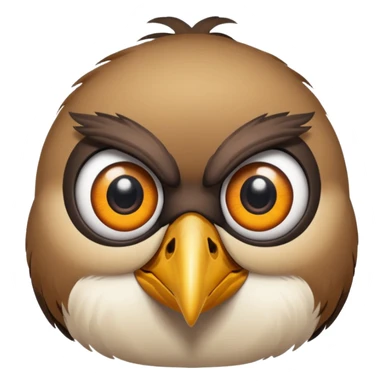 One eyed bird staring scarily to me sticker