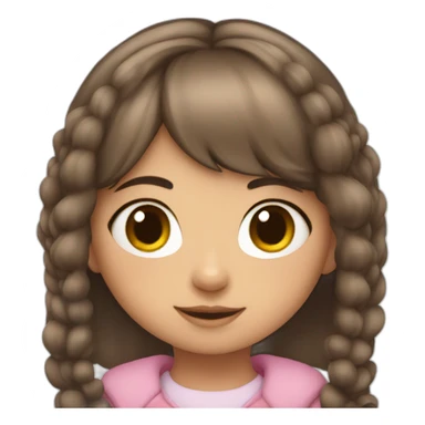 Cute little girl with cat ears sticker