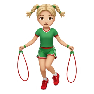 jumping rope with christmas color sticker