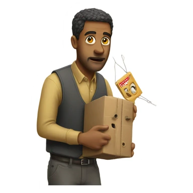 Man lured by mousetrap sticker