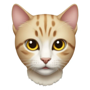 realistic cat with slit pupils sticker