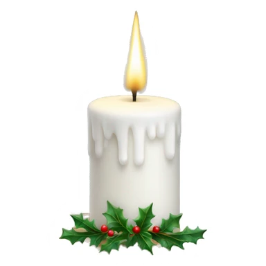 White candle christmas sticker