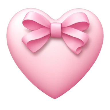 Light Pink heart with bow sticker
