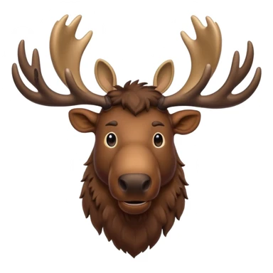 Moose head and body sticker