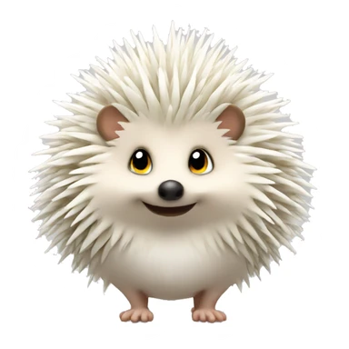 Hedgehog white creamy quills DIFFERENT COLORED EARS sticker
