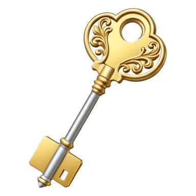gold basic key sticker