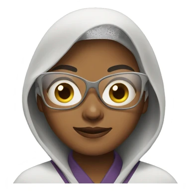 woman wearing robe sticker