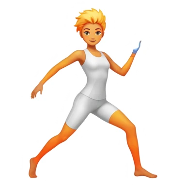 person with energy aura doing balanced movement, vibrant and vital sticker