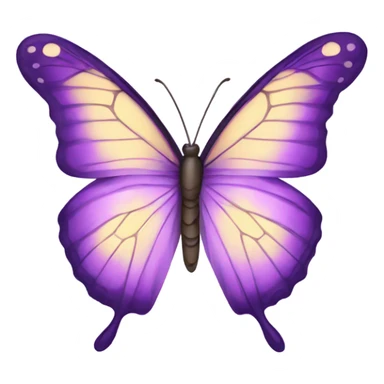 Purple tilted butterfly sticker
