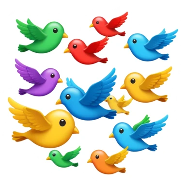 Create a realistic emoji of multiple languages flying around  sticker