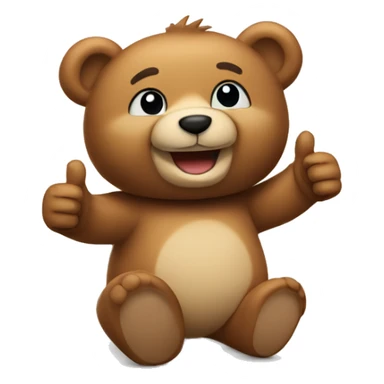teddy bear giving a thumbs up sticker