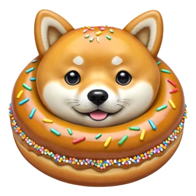 Shiba Jasper doughnut sticker