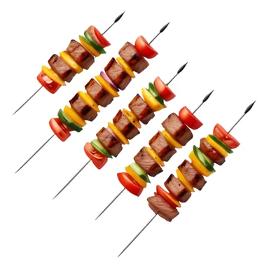 grilled meat skewers. sticker
