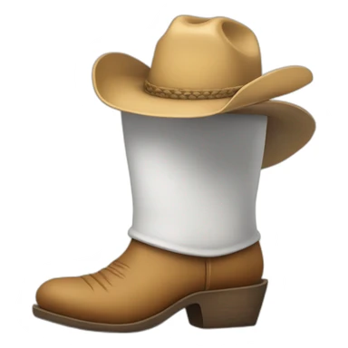 foot with a face wearing a cowboy hat sticker