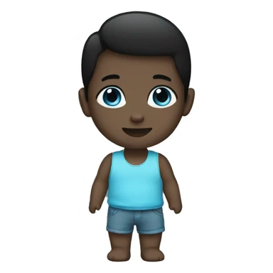 Half black have baby blue heart sticker