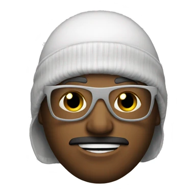 Man wearing a ski mask sticker