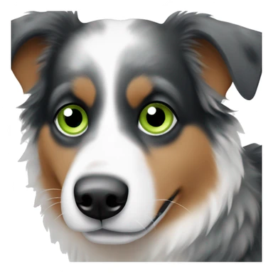 Mini Australian Shepherd, one blue eye, one green eye sticker