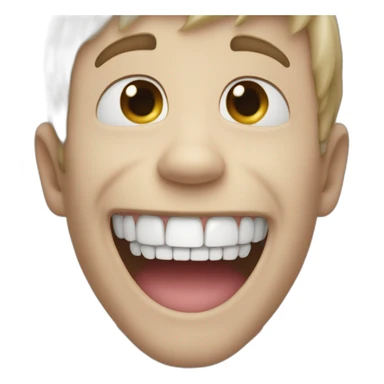 Toothless man smile sticker