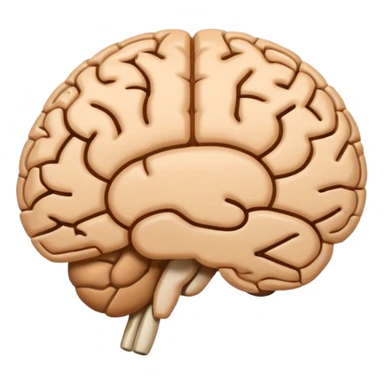 Flat emoji style, simple shapes, bold outline, minimal details, centered, white or transparent background, modern Unicode emoji look. A brain with a loading bar which is filling underneath sticker