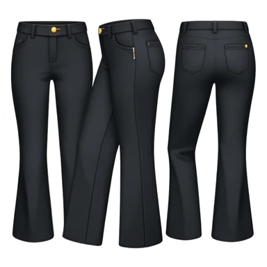 Bootcut black banding pants sticker