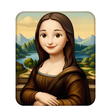 monalisa painting sticker