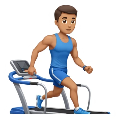 fit guy in blue shorts Treadmill sticker