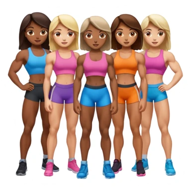 macho girl, different ones sticker