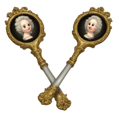 rococo hand mirror sticker