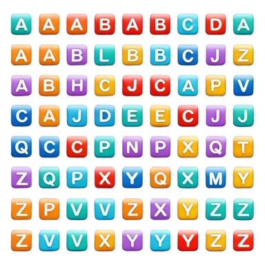 A to z alhpabet sticker