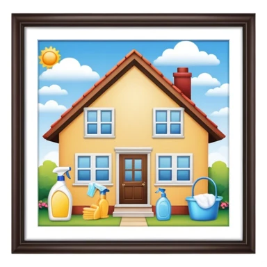home and nearby cleaning products sticker