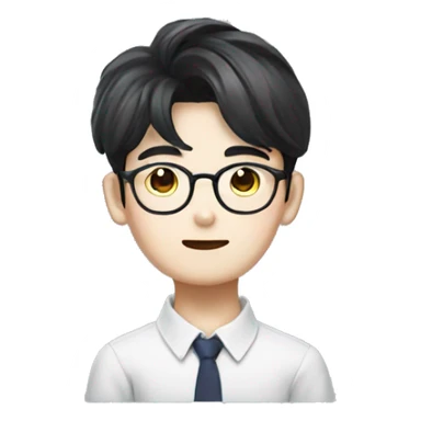 Cha eun woo with glasses sticker