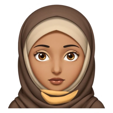 arab woman with hijab cover face sticker
