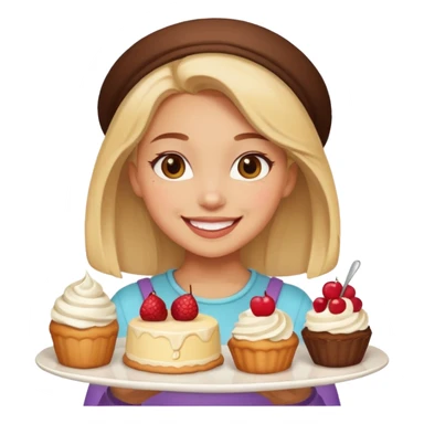 de una chica con postres sticker