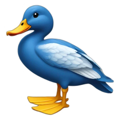 Canard bleu sticker