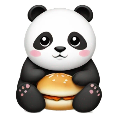 panda with bao buns sticker