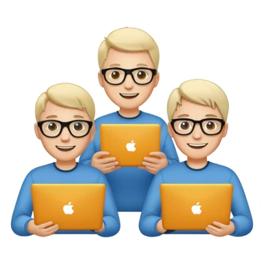 Group of 4 vibe coders, all male and white skinned  sticker