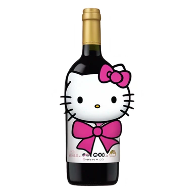 Hello kitty wine sticker