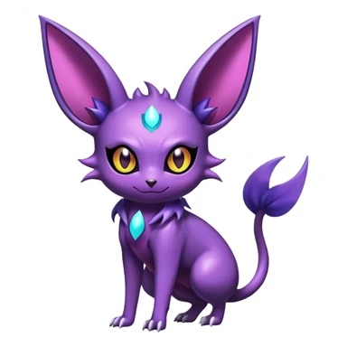 Shiny Dark Noibat-Espeon-Haunter-Umbreon-Nidorino-fusion-hybrid full body sticker