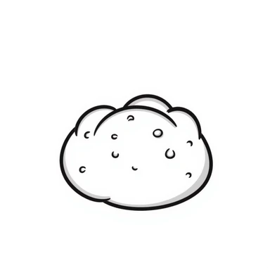 Korean egg bread, hand-drawn doodle style sticker