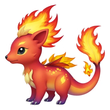 Elemental Forty Fiery Sparky Fierce Colorful Gradient Sparkly Nebular Starry Flaming Viney Vinal Dusky Aurorus-Amaura-Auroras-Pokémon-Fakémon-creature sticker