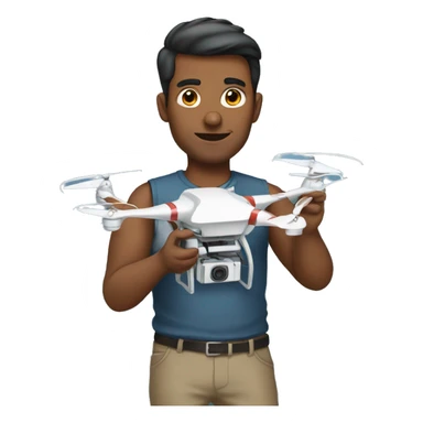 Guy holding a drone control panel in his hands without a drone sticker