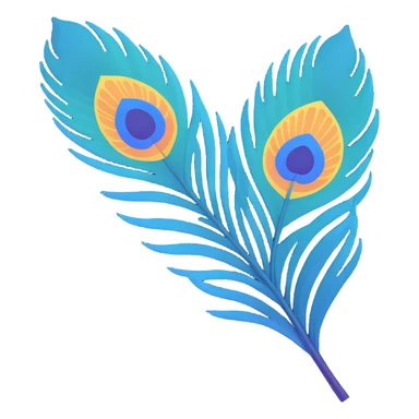 peacock feather sticker