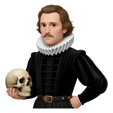 Act Shakespeare with skull sticker