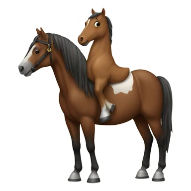 a horse on top of a horse sticker