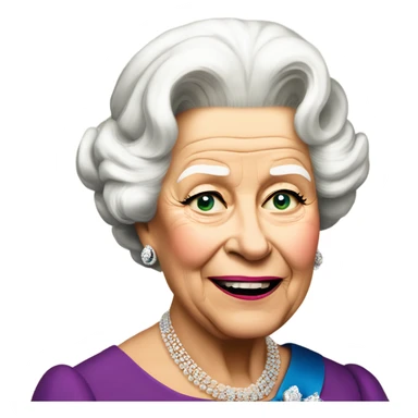 the queen of england smirking deviously sticker