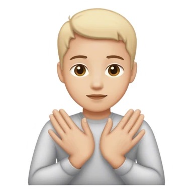 شخص يضع كلا يديه على جسده sticker