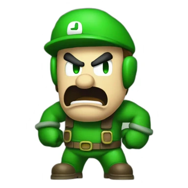 Luigi angry doomguy sticker