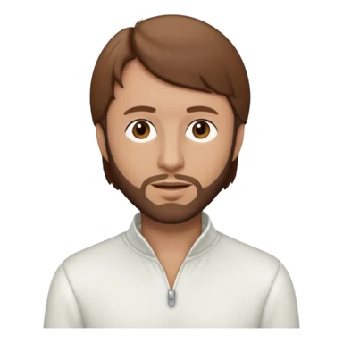 Maurice Gibb brown eyes, brown hair, white outfit sticker