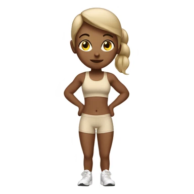 Fitness girl beige  sticker